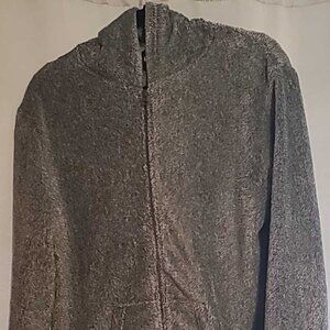 LaVie en Rose - small (p) zip hoodie with pockets - grey looking - black and whi